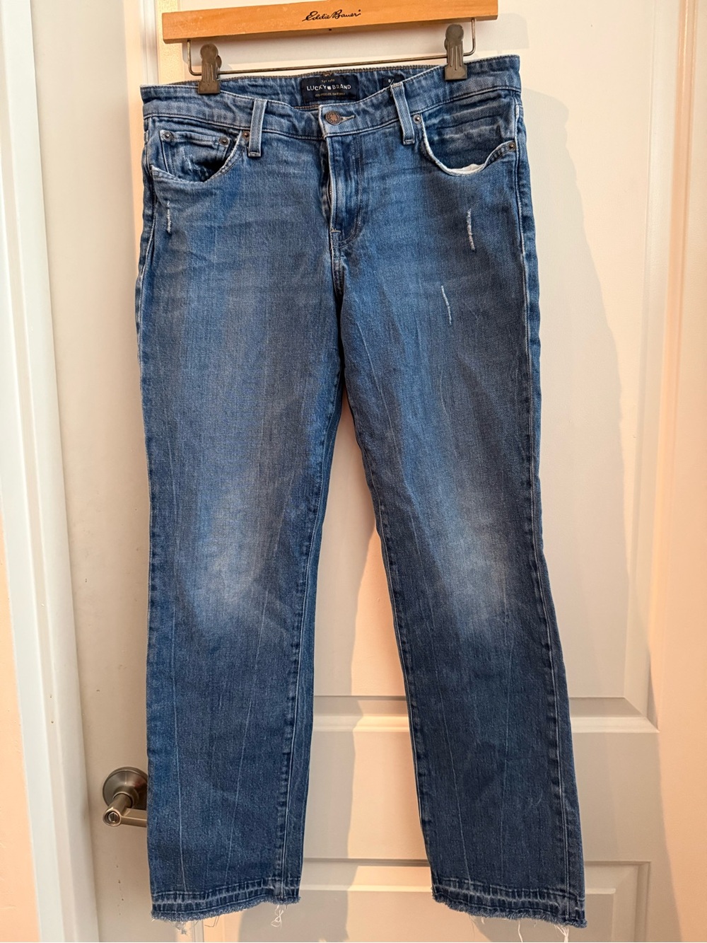 Lucky Brand Women's Straight Leg Faded Blue Jeans